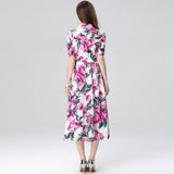 Women's Dress 2025 Summer New Collection Of Thin Temperament Print Big Swing Shirt Dress 68HZ