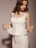 High-End Women's Fashion Set Sexy Lace Sling Small Top Cover-Up To Repair Fishtail Half Skirt Two-Piece 68HZ