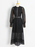Heavy Industry Embroidered Sleeves In The Summer 2025 New Round Lantern Sleeves To The Skinny Dresses 68HZ