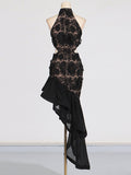 French Banquet Dress Dress 2025 Spring New Famous Embroidered Lotus Leaves Side Of The Body-Cuffed Dress Woman Trendy 68HZ