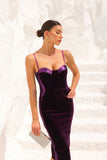 Source Of High-Level Famous Tuteal Dress Purple Waist Three-Dimensional Chest Mat Medium Long Sling Skirt Cropotting Gloves 68HZ