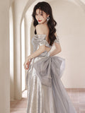 Evening Dress Female Shoulder 2024 New High-End Temperament Annual Meeting Host Dress Noble And Sexy 68HZ