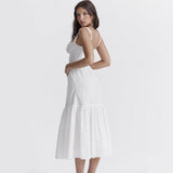Women's Clothing INS Pure-Bbreed Sling Skirt Cotton Tatin White Dress Dress Women Summer Sweet And Spicy 68HZ