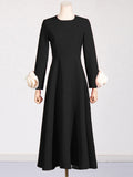 French Temperament Elegant Wind 2025 Spring New Fashion Splicing Three-Dimensional Roses To Thin Dress Women 68HZ