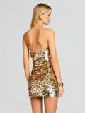 High-End Women's New Sexy Smear Squin Dress High-End Temperament Ass Dress Evening Dress Women 68HZ