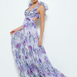 Women's New Sling Cotton Print Long Dress 68HZ
