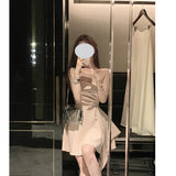 New Birthday Dress Gentle Wind Pink Irregular Hem To The Waist Sexy Skirt With Thoracic Dress Dress Woman 68HZ