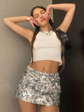 High-End Women's Fashion Sexy Squint Bag Hip Short Skirt Temperament Half-Dress Dress Dress Dress Dress Woman 68HZ