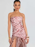 High-End Women's Sexy Bare-Back T-Breasted Dress Dress Dress Dress Dress Dress Dress 68HZ