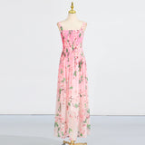 French-Print Casual Style Dress 2025 New Sleeveless Sleeveless Waist Thin High-End Long Dress Summer 68HZ