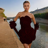 French Sexy Geek Wind 2025 Spring New Retro Fashion Bras Splicing Flower Dress Senior Sense Girl 68HZ