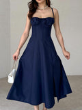 Spice Girls Wear Women's Spring New Fashion Broken Flower Dress Vacation Style Suspension Dress Women's Fork Dress 68HZ