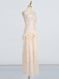 2025 Spring Collared Braid Slim Three-Dimensional Flowers With A Hip Bandage Dress Woman 68HZ
