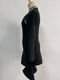 Sexy Elegant Spring 2025 New Fashion Half-High-Necked Diamond Horn Sleeves With Dress Woman 68HZ