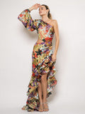 Summer Sexy Sleeves Irregular Lotus Leafy Dress Temperament Holiday Dress Dress Dress Dress Dress 68HZ