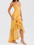 Mermaid Princess French Style Style Slimish Irregular Fish Tail Skirt Dress Dress Fairy Party 68HZ