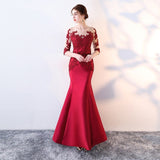 Evening Dress Woman 2025 New Banquet Host Performance Fishtail Long Repair Bride Wedding Toasting Suit 68HZ