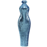 New Sexy Babes Beads Bag Ass Women's Hanging Neck Dress Open-Fork Lily Dress Dress 68HZ