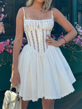 Sexy Babes Women's Pure Lust Lace Sling Skirt Pony Dress Body-Dexy White Dress Dress Woman 68HZ