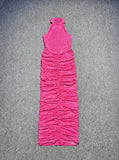 French Hot Diamond Sling Dress High-End Light Luxury Evening Dress Party Show Back Dress 68HZ