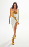 Autumn And Winter New Sleeves Hot Dress Three-Dimensional Flower Bag Tight-Up Fashion Dinner Dress Dress 68HZ