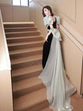 Evening Dress Dress Host Female Fishtail French High-End Light Luxury High-End Niche Vocal Music Exam Banquet Famous Fae 68HZ