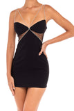 Summer Heart-Bursting Dress Sexy Sling Diamond Chain Long Body-In-Handling Bandatry Dress 68HZ