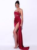 2025 Summer New High-End Women's Sexy High Open Fork Breast Dress Lace Bump Dress Dress Dress 68HZ