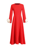 French Temperament Elegant Wind 2025 Spring New Fashion Splicing Three-Dimensional Roses To Thin Dress Women 68HZ