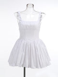 New Women's Sexy Sling Dress Skirt Short Dress Temperament Thin Folds Poneng Skirt Dress Dress Dress Dress Dress 68HZ