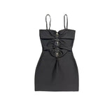 INS Wind High Quality Women's Dress Slings Low-Chested Sexy Hollow Bodyd Banding Skirt 68HZ