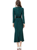 Heavy Industry Nails Sexy Hollow Long-Sleeved Fishtail Princess Dress Dress Women's Spring And Summer New 2024 68HZ