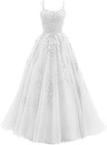 Evening Dress Women 2025 Fine Shoulder Prom Neat Long Tulle Lace Sticker Girl Party Ball Dress Summer 68HZ