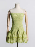 Women's Clothing 2025 Spring New High-End Sexy Hottie T Breast-Wear Dress Body Lotus Leaf Side A-Dress Dress Dress 68HZ
