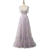 Temperament Famous Birthday Party Adult Ceremony Performance Dress Long Evening Dress Shredded Flower Slings Bra Little Dress Woman 68HZ