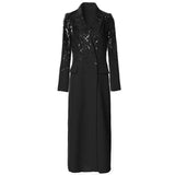 Vintage Wind Heavy Industry Glided Long Sleeves Double Buckle Red Long Wind Coat Women's New Autumn And Winter 2024 68HZ