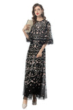Fashion French Light Luxury Elegant Heavy Industry Embroidery Yarn Net Dress 68HZ