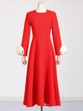 French Temperament Elegant Wind 2025 Spring New Fashion Splicing Three-Dimensional Roses To Thin Dress Women 68HZ
