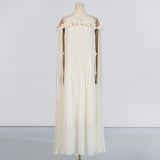 Temperament Sexy 2025 Spring New Fashion High-End Smeared Breast Splicing Flower Dress Dress Dress Woman 68HZ