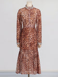 Yujie Style Suit Woman 2025 New Design Textured Shirt Top + High-Waisted Fish Tail Half-Dress 68HZ