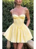 Summer Women's Dress Dress Girl Hot Girl Fish Bone Sling Skirt Sexy Short Skirt Summer Fine Princess Dress 68HZ