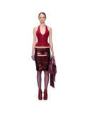 New Strap-On Zipper Vest Hottie Hanging Neck Vest Deep V Sexy Tight Short Top 68HZ
