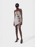Hot Sales Explosion Sexy Hollow Hot Diamond Tight-Body Bag Dress Flower Diamond Temperament Dress Long 68HZ