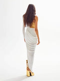 Autumn And Winter New Sleeves Hot Dress Three-Dimensional Flower Bag Tight-Up Fashion Dinner Dress Dress 68HZ