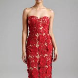 2024 New Female-Sense Summer Breast-Wear Lace Banquet Women's Long Evening Dress Dress 68HZ