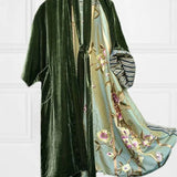 Wish Large-Size Korean Velvet Belt Color Clove Digital Flower Dress Dress Pyjamas 68HZ