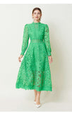 Elegance Elegant Lace Dress Autumn 2024 New Bubble Sleeve Long Sleeve Embroidered Dress Dress Woman 68HZ