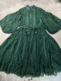 Fashion And Leisure Style Dress 2025 New Heavy Industry Embroidery Single Buckle Lace Dress Woman 68HZ