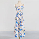 Fashion Holiday Style Set 2025 Summer New Printed Corset + High Waist Pressure Skirt Half-Body Dress Two-Case 68HZ