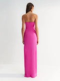 Women's Hot Diamond Metal Accessories High-End Elegant Long Body-Covered Braided Dress 68HZ
